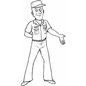 Smiling Sailor coloring page