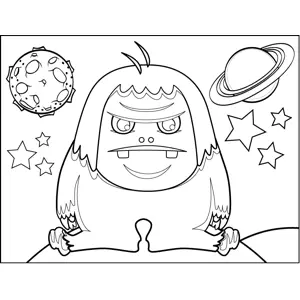 Grumpy Monster coloring page