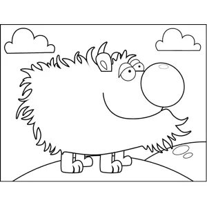 Hairy Creature coloring page