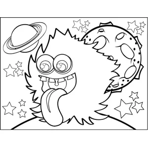 Hairy Monster coloring page