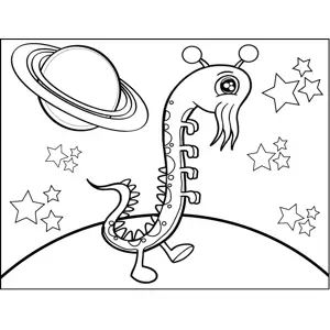 Insect Monster with Tentacles coloring page
