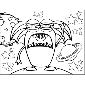 Monster Raising Hand coloring page