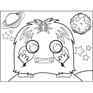 Shaggy Monster coloring page