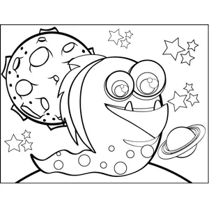 Spotted Monster coloring page