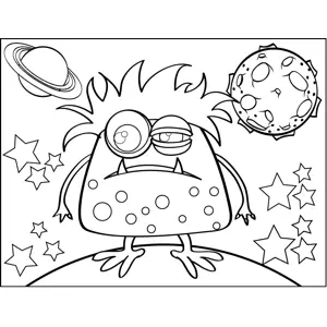 Squinting Monster coloring page