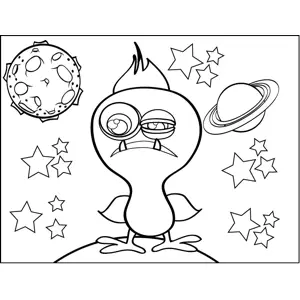 Suspicious Monster coloring page