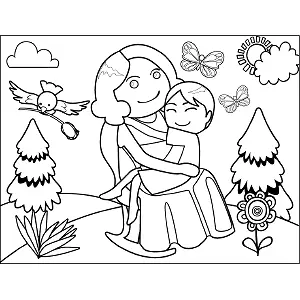 Cute-Mothers-Day-Coloring-Page-5 coloring page