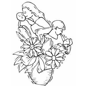 Mothers And Babies coloring page