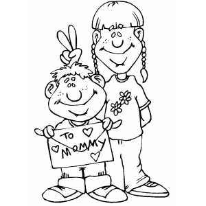 To Mommy coloring page