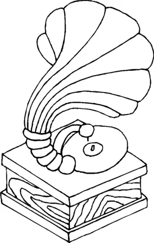 Gramophone coloring page