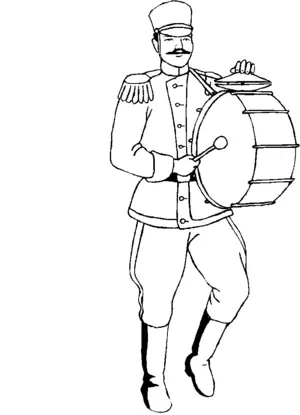 Military Drummer coloring page