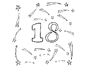 18 Number and Things Coloring Page