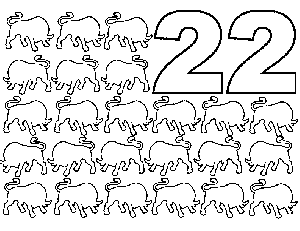 22 Bulls coloring page