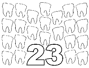 23 Teeth coloring page