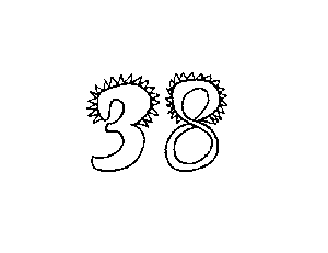 38 Number and Things Coloring Page