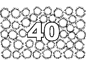Number 40 Coloring Page Number 40 Coloring Page