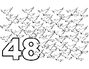 48 Doves coloring page