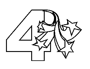 4 Stars coloring page