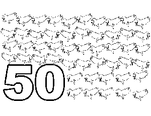 50 Birds coloring page