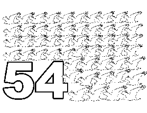 54 Parakeets coloring page