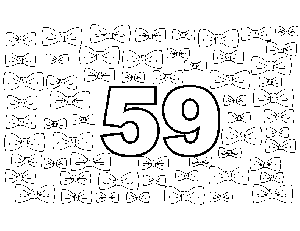 59 Bows coloring page