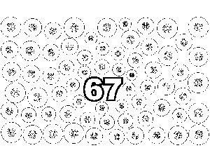 67 Records coloring page