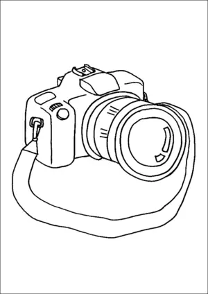 Camera And Lens coloring page