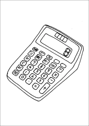 Electronic Calculator coloring page
