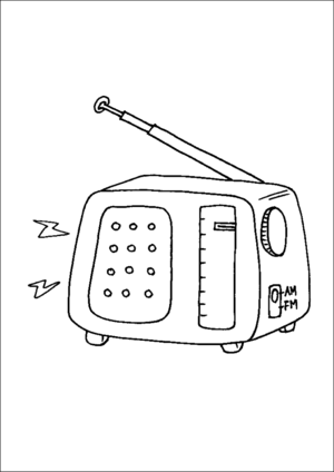 Old Time Radio coloring page