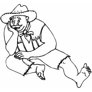 Bored Man coloring page