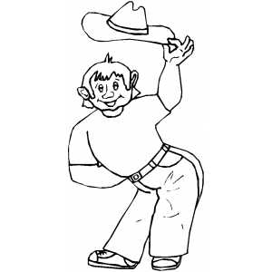 Man Tripping Hat coloring page