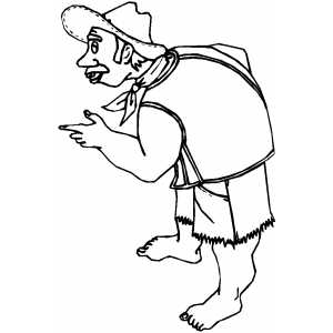 Pointing Man coloring page