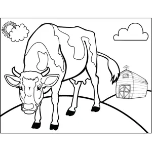 Aggressive Cow coloring page