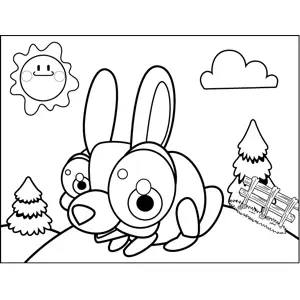 Bug-Eyed Bunny coloring page