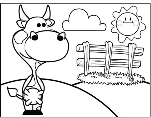 Cute Cow coloring page