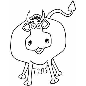 Happy Cow coloring page