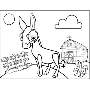 Happy Mule coloring page