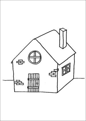 Old Farm House coloring page