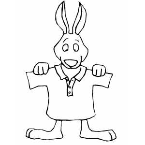 Rabbit With Shirt coloring page