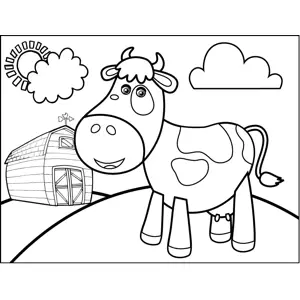 Standing Cow coloring page