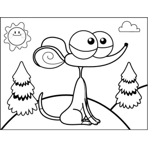 Bug-Eyed Mouse coloring page