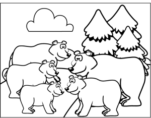 Cute Bears coloring page