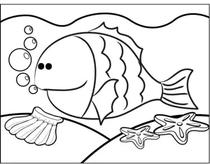 Cute Fish coloring page