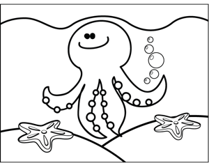 Cute Octopus coloring page