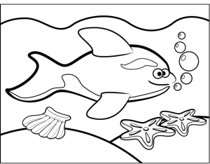 Cute Orca coloring page