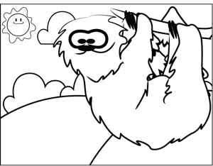 Cute Sloth coloring page