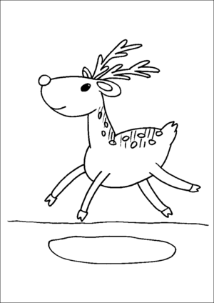 Dancing Deer coloring page