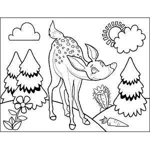Deer Fawn coloring page