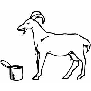 Eating Goat coloring page