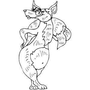 Fancy Fox coloring page